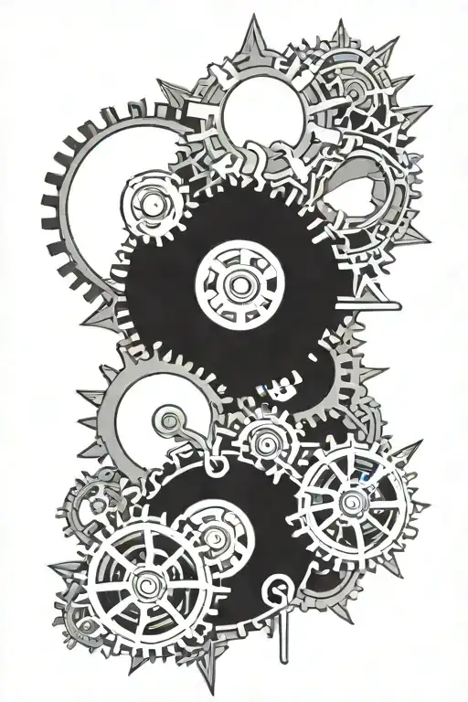 Arizona And Vegas With Mechanical Gears Intertwined