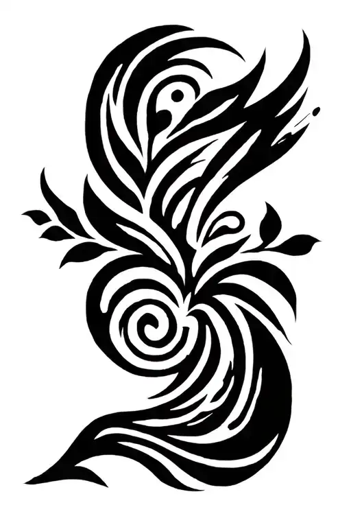 Tribal Polynesian Ornamental Pattern Dainty