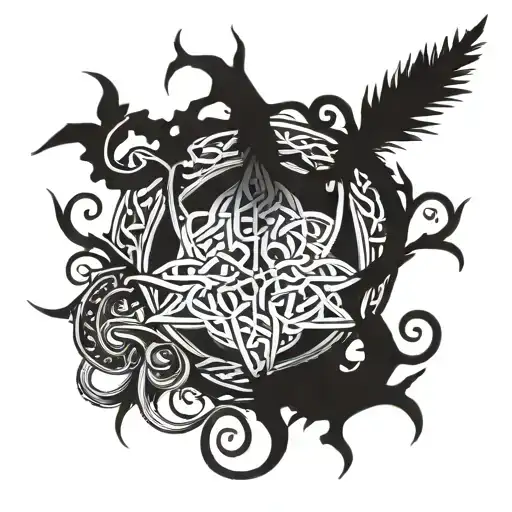 Compas And Roots Reaching Deep Celtic Knot