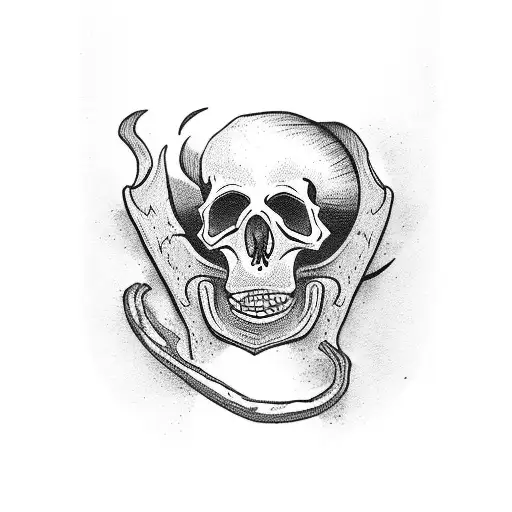 The Hermit Tarot Card As A Skeleton And Dog Walking With It