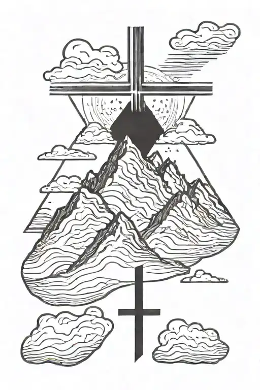 Mountain With A Cross On It