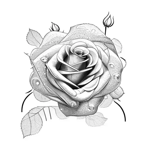 A Delicate Rose Vine Intertwined With Architectural Elements