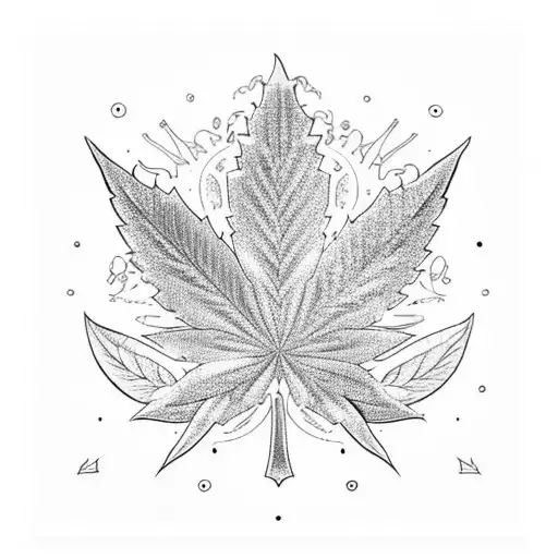 A Cosmic Cannabis Leaf Surrounded By Swirling Galaxiesn Supernova