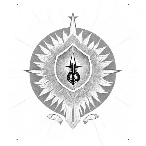 Military Insignia Combined With A Meaningful Quote About Family