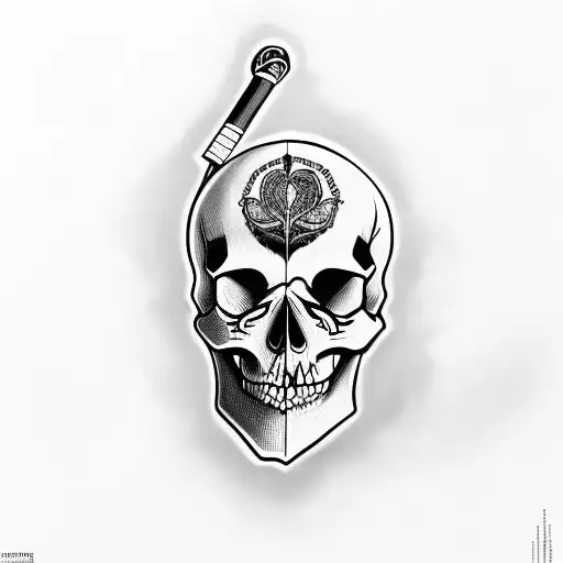 Skull Smoking Spliff