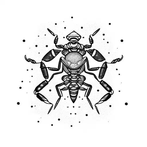 A Constellation Of Scorpions Forming The Zodiac Sign Libra