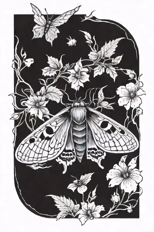 Drawing Of A Moth