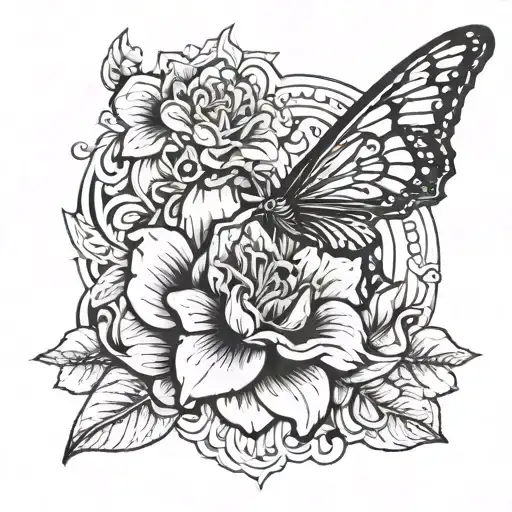 A Tattoo Representing Awareness And Enlightenment With A Floral Twist