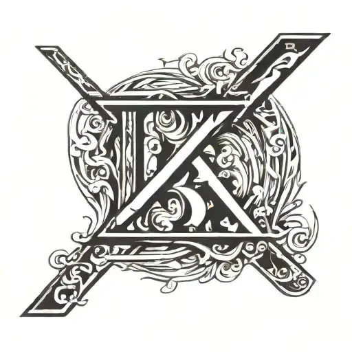 The Letter Z With A Line Crossing It Vertically