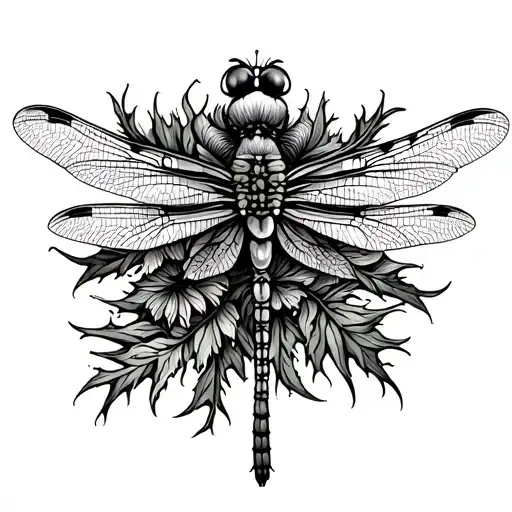 Dragonfly Scottish Thistle
