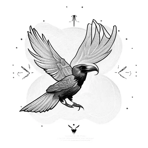 4 Raven Fly In Circle