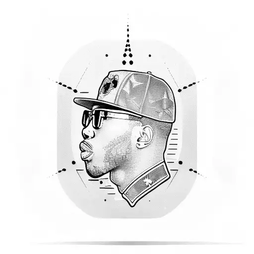 Rapper's Portrait With Military Insignia