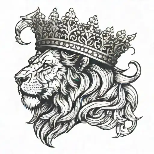 A Lion With A Crown