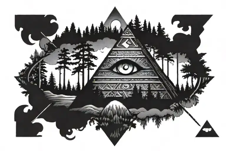 Forest Pyramid With Eye