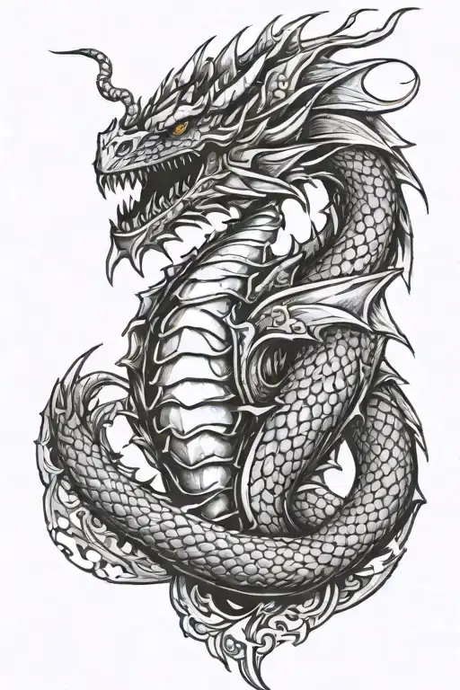 Dragon Scales Adorned In Armor