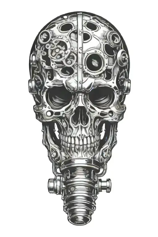 Skull In Metal Scuba Diving Gear