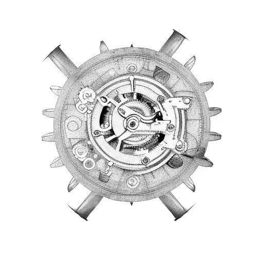 A Clockwork Raven With Gears And Mechanical Parts