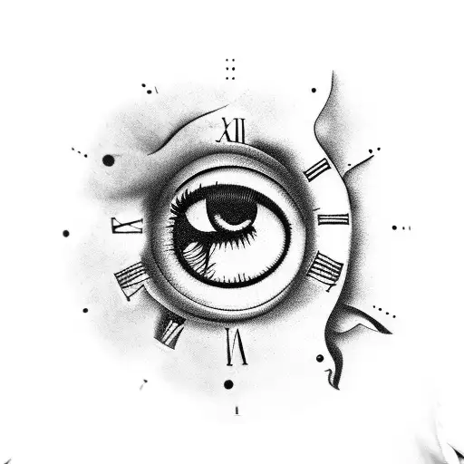 Eye In Clock Upper Arm