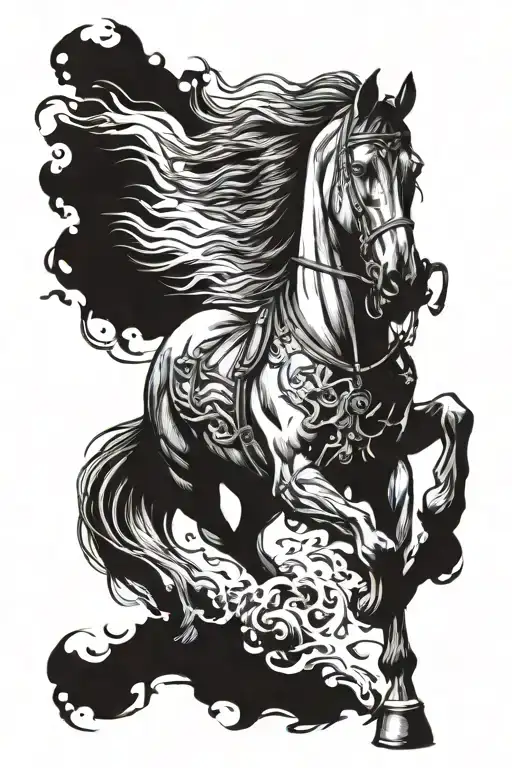 Draft Horse Horror Style