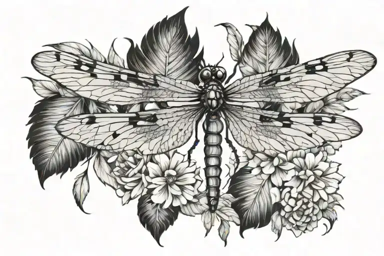 Feather Dragonfly Perched