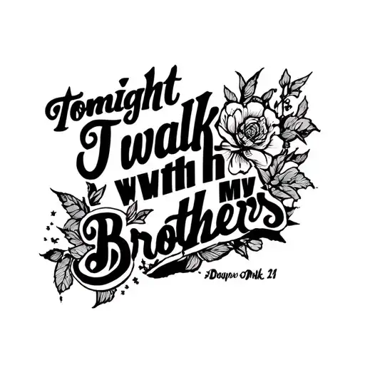 Quote Saying Tonight I Walk With My Brothers