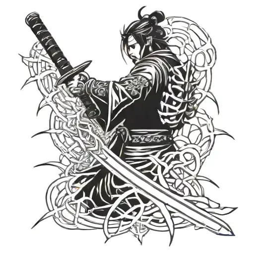 Samurai Sword Covered In Spider Webs