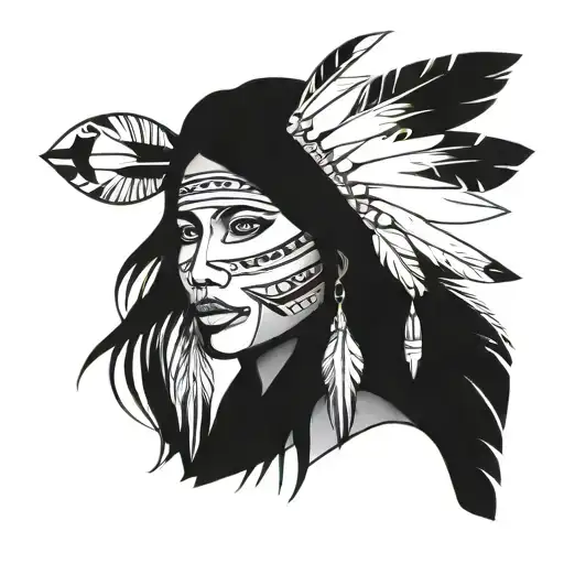 Native American Woman Posing