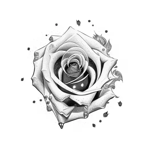 Rose Fire Gun Style Gang Glamour Sexy Passion Love