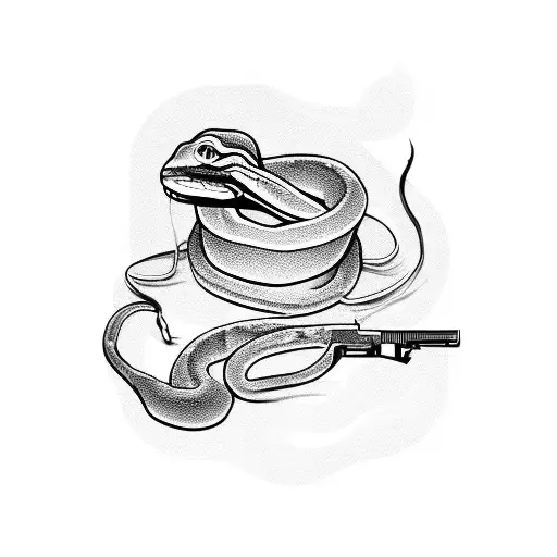 Snake And Gun
