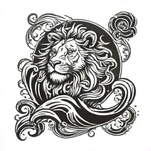 Lion And Wave