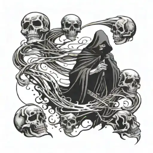 Grim Reaper Collecting Souls Type World