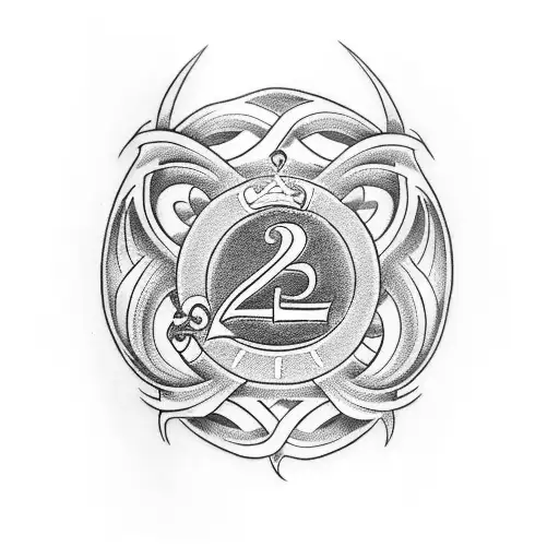 Memorial Tattoo For Friend That Includes Number 23 And Initials M And B