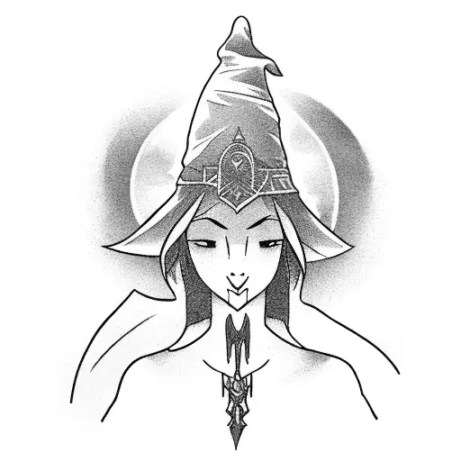 A Final Fantasy Character Casting A Spell With A Witch's Hat On A Mountain Backdrop