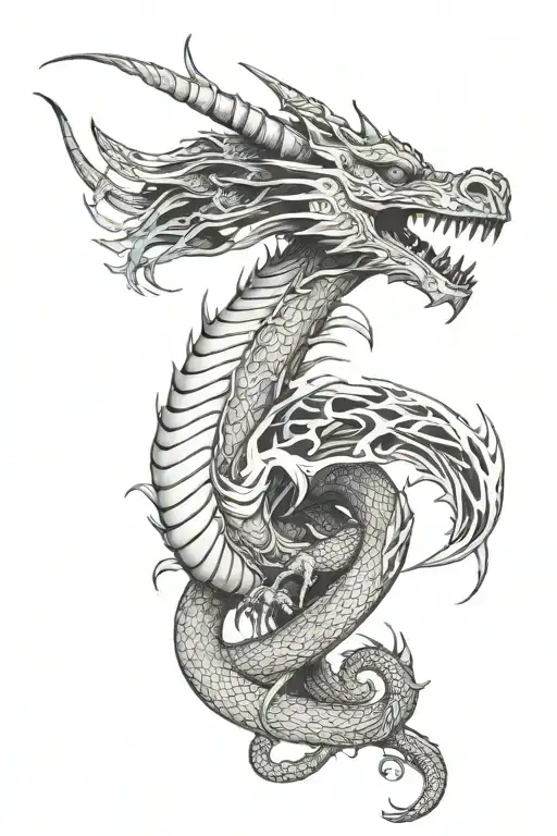Dragon With Rib Cage