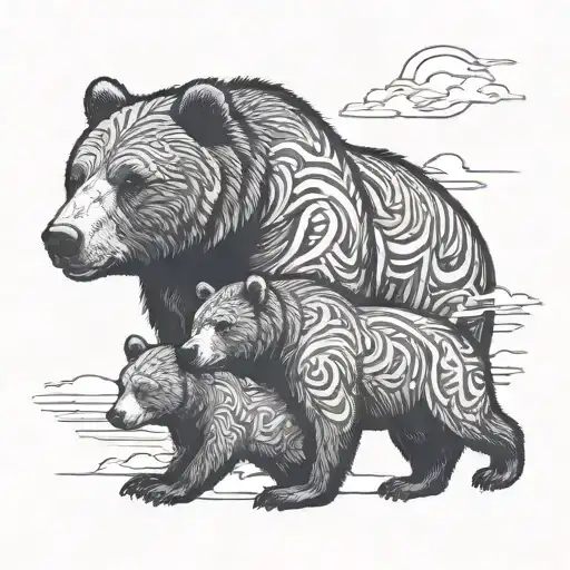 Dad Bear Son Bear Daughter Bear