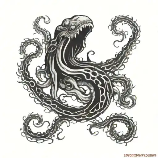 A Majestic Kraken Emerging From The Depths Of The Sea