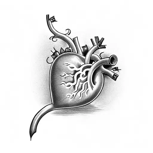 Heart In Fire Inside An Old Lamp