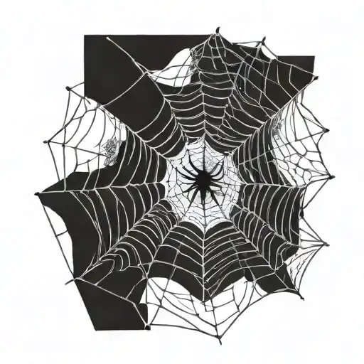 Spider Web With A Rinnegan In The Center