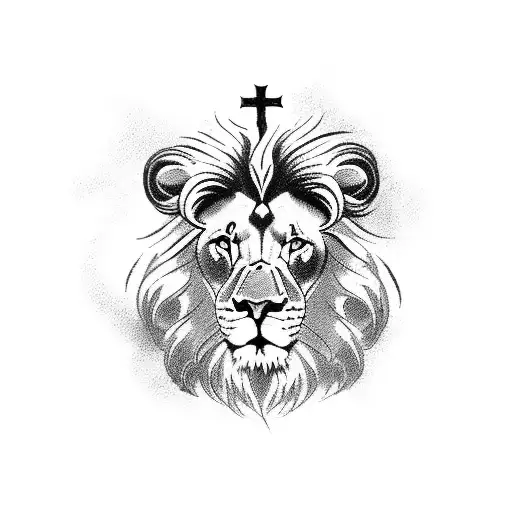 Lion With Cross For An Wye