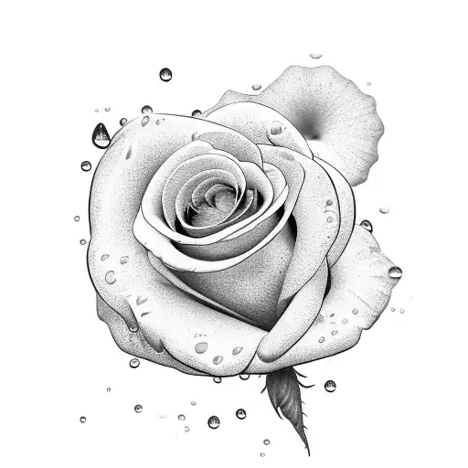 Roses With Water Drops And The Nam Guadalupee In The Background