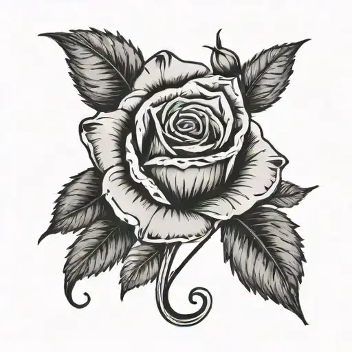 Ecriture Romaine Numerals With A Rose