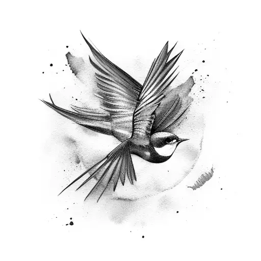 Swallow Bird Watercolor