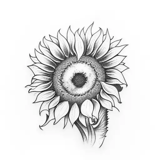 A Sunflower With A Semicolon Stem
