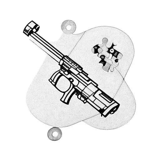 Gun And Bullet Merging Into A Puzzle Piece