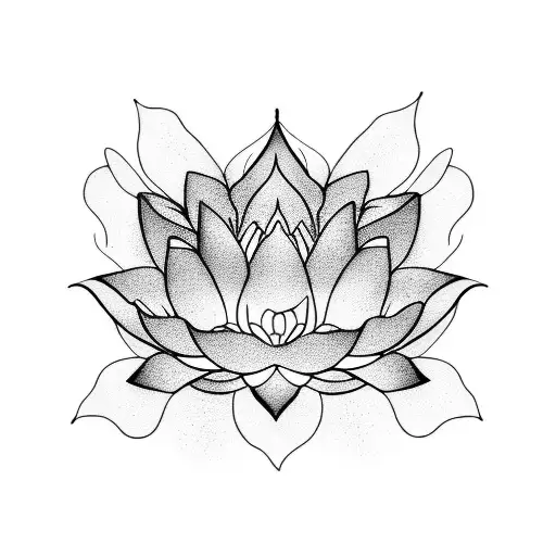 Lotus Flower And Weeping Willow