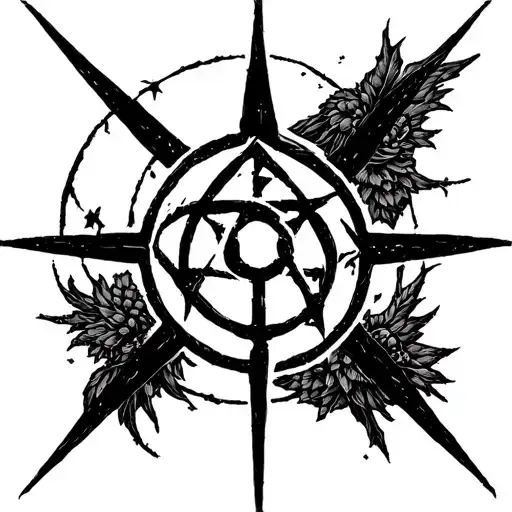 Occultism Symbologies Anarchy Symbol In The Background