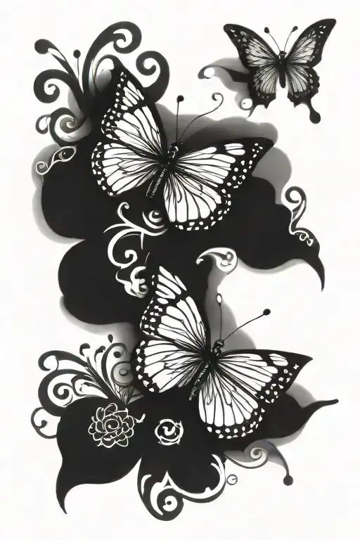 Writing In Arabic With Butterfly At End