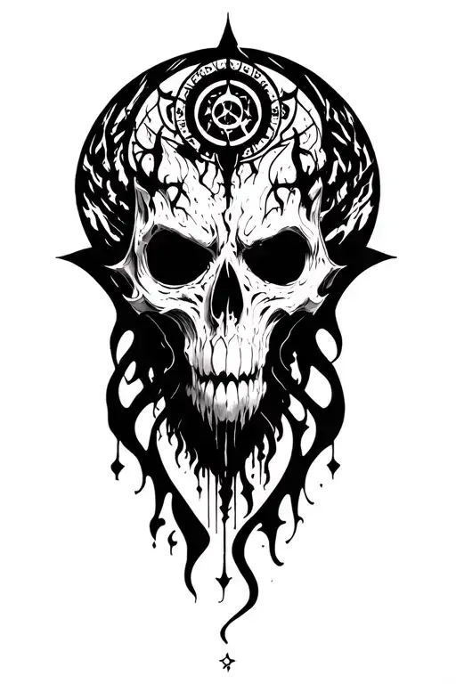 Occultism Symbologies Demonic Full Black