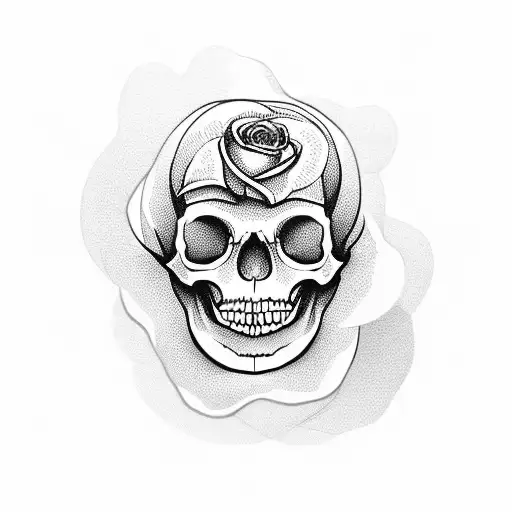Black Rose Shaped Into A Skull