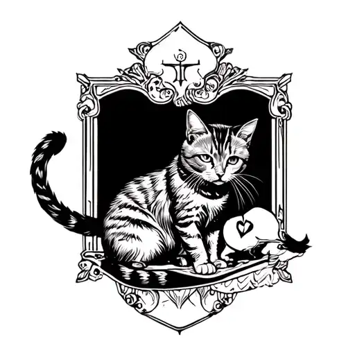 Knight Feeding A Cat